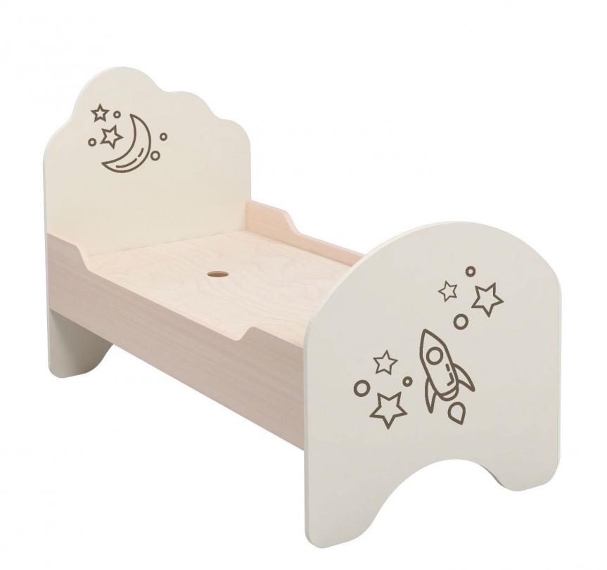 Ліжко дитяче без матрацу "Таємничий всесвіт" з фотодруком, боковини та спинки з ламінованої ДСП, (ТОВ ‘’АЛМАНТ’’), 1432х634х800 мм.